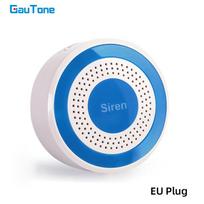 433MHz 85dB Wireless Siren Strobe Light Alarm Alert Sensor For Wifi GSM Security Alarm System EU Plug.. blue