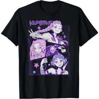 KPop Demon Hunters Clothes Rumi T Shirt Women Men Huntrix Licensed Female T-Shirt Graphic Short Sleeve Shirt Unisex Women Summer 4XL pink