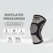 Silver Ion Knee Brace for Arthritis Pain Relief Compression Sleeve Support Men Women Sports Workout S black