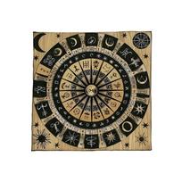 Multifunctional Tarots Card Table Cover Altars Decorations Tarots Tablecloth Pendulums Divinations Altars Table Cloth 50x50cm beige