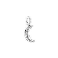Pandora Shining Crescent Moon Pendant 399184C01 sidabras
