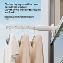 Window Mounted Clothes Drying Rack No Drill No Tools Needed Easy Install Space Saving for Home Laundry Drying Use