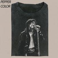 Michael Jackson T Shirt, King of Pop Graphic Tee, Black and White Concert Photo Shirt, Vintage MJ Singer Tee, Retro 90's MJ Tee L gray