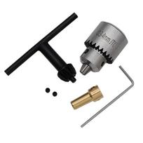 Mikromotorinio gręžimo griebtuvo suspaudimas 0,3–4 mm kūgio formos gręžimo griebtuvas su griebtuvo raktu 3,17 mm žalvarinis mini elektrinio variklio velenas 1