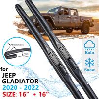 Car Front Wiper Blades For Jeep Gladiator JT   2022 Accessories Cleaning Windows Windscreen Windshield Brushes LHD gray