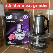 High-Power Electric Multi-Function Food Processor: Meat Grinder, Juicer, Dough Kneader, Large Capacity Mixer red