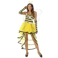 4 vnt. bičių kostiumas suaugusioms moterims Medaus bičių kostiumų rinkinys Helovino Cosplay kostiumas Linksmi apsimetinėjimo žaidimo aksesuarai XXL yellow