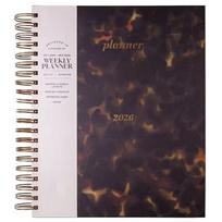 ABBP-2026 Large Spiral Tortoise Shell Planner 15Month Weekly & Monthly Planner Full Size Academic & Professional Organizer