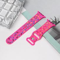 Silicone Strap for Apple Watch Ultra 2 49mm 46mm 45mm 44mm 38mm Bracelet for iWatch Series 10 9 8 7 6 SE 5 4 Colorful Sport Band 38 40 41mm S10 42mm barbie rožinė spalva