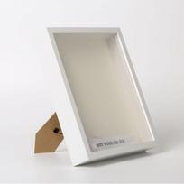 3D Shadow Box with Hollow Design for Wall Display One Size white