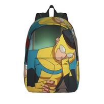 Invincibles Comic Teenage Backpack Sports High School Work  Daypack for Men Women College Canvas Bags 15 inches red