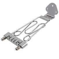 6 stygų džiazo elektrinės gitaros stygų laikiklis Pusiau tuščiavidurio tilto stygų laikiklis tiltui džiazo archtop gitarai su inkrustacijomis 1SET Tailpiece  auksas