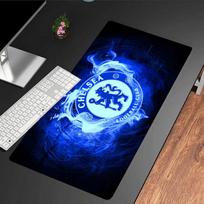 Blue Chelsea Football Club Logo Mouse Pad, Rubber Base, Mouse Pad for Gamers and Office Use, Gaming Desk , Easy To Clean Mat Christmas fan gifts 30cmx60cm（11.8x23.6inch）