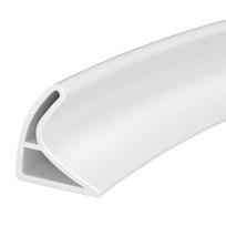 2M Collapsible Shower Water Dam Self Adhesive Silicone Shower Threshold Dry Wet Separation Flexible Shower Water Barrier 2x3x200cm white