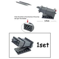 DlY WW2 Military Sandbag Fort Building Blocks Outpost Shelter with Ladder MOC Parts for Watchtower Army Battle Scene Bricks Toys gray