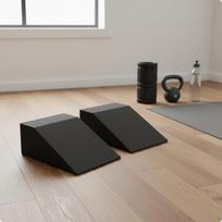 Squats Wedge EVA Foam Slant Board NonSlip Surface Incline for Beginners, Mindful Black a gray