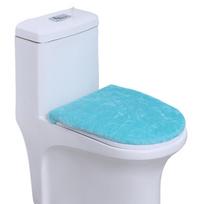 Warm Toilet Lid Cover Solid Color Toilet Dust Cover Protective Sleeves WC Cover  Home Bathroom mėlyna