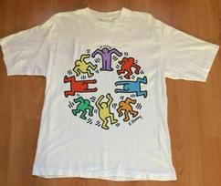 New Vintage Keith Haring T-Shirt Size USA XXXL gray