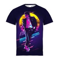 Singer Michael Jackson 3D Print Casual Fashion Oversized  Men Women Adults Children Boy Gril Kids Parent Child quick dry Tshirt 6XL red
