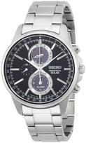 Seiko Spirit Smart SBPJ005 Solar Chronograph Men's Watch Sapphire Glass 10 ATM Water Resistant gray