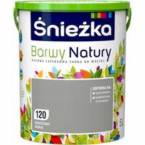 Śnieżka Barwy Natury Lateksiniai Interjero Dažai, Sienų Tapyba 5 L pilka