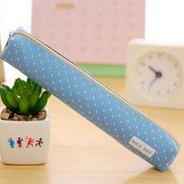 Color Stationery Super Slim Student Supplies Wave point Pencil Box Pencil Pouch Pencil Case Pen Bag mėlyna