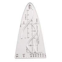 Cosine Ruler Precise Math Tool Cosine Scale Ruler For Technical Drwing Parabolic Stencil Cosine Ruler white