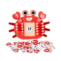 Early Childhood Math Development Set For Toddler Wooden Addition Subtraction Learning Board Game For Fine Motor Skill 1 beige