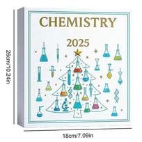 24 Chemijos Dienų Kalėdinė Staigmena Dovanų Dėžutė, Mokslo Tematikos Advento Kalendorius Su 24 Laboratorijos Įkvėptomis Dekoracijomis 26x18cm įvairiaspalvis