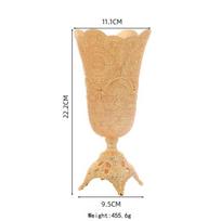 European-style Retro Decorative Vase Gold Color Vases For Living Room Coffee Table Decor Arrangement Home Art Crafts beige