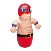 Inflatable Standing Punch Bag Toy Parent Child Toys Tumbler Boxing Inflatable Punching Bag Games Sport Toys for Boys Girls beige