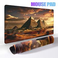 Majestic Pyramids of Giza Mouse Pad Large Desk Accessories Desk Pad Rubber Base Edge Mousepad Non-Slip Mousepad for Office 30x60cm