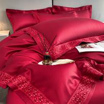 1200TC Egyptian Cotton Luxury Embroidery Bedding Set Duvet Cover bed sheets set Or Fitted Sheet Pillowcases 4Pcs Home Textiles Flat Bed Sheet&Queen 200X230cm 4pcs