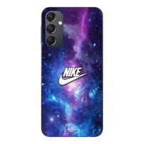 Case For Samsung Galaxy A05s White Nike logo colorful space Maniacase juoda
