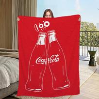 Madingas logotipas C-Coca C-Cola pledas flanelinis šiltas komfortas minkštas pliušinis pledas iškyloms lovoms sofoms namams ir miegamiesiems 30x40in red