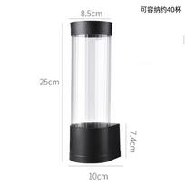 No Drilling Water Dispenser Cup Holder Wall Mounted Paper Cup Storage  for Disposable Cups White - Long Style white
