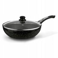 Gili neprideganti wok keptuvė Tadar Marmara su stikliniu dangčiu, 30 × 8,5 cm