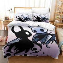 3D Duvet Cover Pillowcase Game Hollow Knight Bedding Set Adult Boy Girl Bedroom Decoration Children Gift Single Double Size 100x135cm-2pcs black