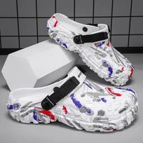 Plus Size 47 Summertime Men Sandal Shoes Clogs Outside Garden Clogs Hole Shoes Male Daily Wear Shoes Water Shoes Comfort Home Soft Slide Shoes 40 gray