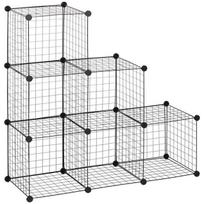 Modulinė batų lentyna Homcom 109x37x109cm., juodos spalvos