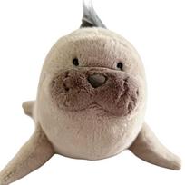 35cm Kawaii rudas ruonis pliušinis žaislas kimštas vandens gyvūnas Cosplay lėlė kompanionas vyro dovana 35cm beige