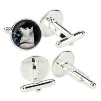 Akita, Akita Inu - cufflinks in a box, handmade jewelry, product of the Art-Dog brand sidabras