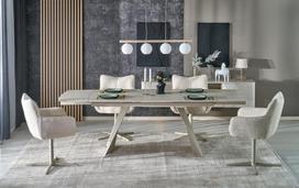 Valgomojo stalas Armani, 165x90x77 cm, pilkas