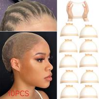 10/30/50Pcs Invisible Ultra-thin Stretchy Stocking Caps HD Wig Cap For Women Lace Front Wigs Sheer Wig Cap Thin Nylon Cap beige