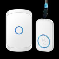 Senior Wireless Bedside Emergency Call Button - Waterproof Alarm Buzzer white