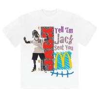 Cross-border European and American trendy brand Travis Scott joint M-mark character print short-sleeved t-shirt men's and women's high street bf S balta