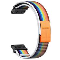 Quick Fit 22/26mm Nylon Watchband for Garmin Instinct 1/2/2X 3 Instinct E  Fenix 8 7pro 6/6x 5/5x Strap Replacement Accessories Quick fit 22mm tamsiai pilka spalva