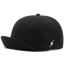 Didelė galva, pasukama į viršų Peak Snapback, vyriška skrybėlė, moteris, 5 cm trumpi beisbolo kepurė, 55–60 cm 60–65 cm 55-60cm black