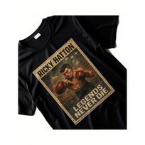 Ricky Hatton  Legends Never Die  Official Boxing Logo T-Shirt - Vintage British Boxing Tee with Name Print, Oversized Unisex Fit (Consider Sizing 4XL įvairiaspalvis