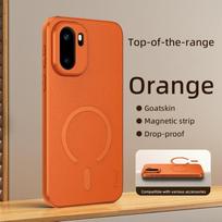 Luxury Goat Leather Magnetic Ring Case Case For OnePlus 15R 15 13R one plus Ace 6 6T 5 Pro Turbo 6 Full-Body Protection Cover OnePlus 15 oranžinė